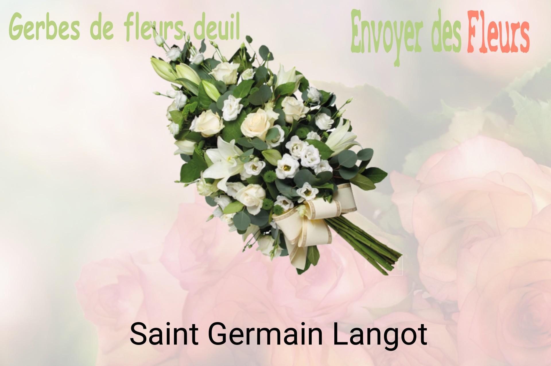 Gerbe de fleurs de deuil livrée à Saint-Germain-Langot
